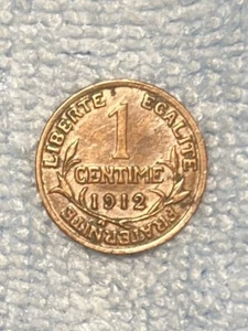 FRANCE - 1 Centime 1912 - Picture 1 of 2