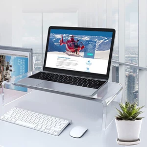Acrylic Monitor Stand Computer Stand Desk Laptop/PC/Multimedia Monitor Stand - Photo 1/9