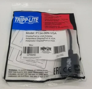 Tripp Lite P134 06N VGA Display Port to VGA Active Cable Adapter 6 in - Picture 1 of 2