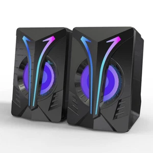 Haut-parleur RVB Haut-parleurs De Basse D'ordinateur Alimentés USB - Afbeelding 1 van 12