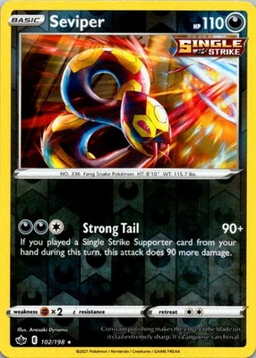 Seviper Rare SWSH06: Chilling Reign 102/198 NM - Image 1 of 2