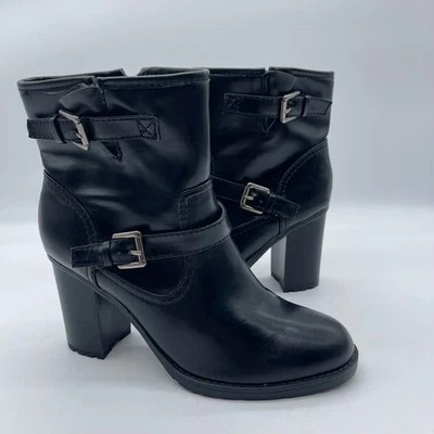 Chaps Dena 886831620477 Women's Size 10B Ankle Boots Black Chunky Heel Lug Sole - Image 1 of 4