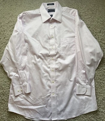 Camisa de vestir rosa Stafford Performance para hombre talla 17 32/33 Foto 1 de 4