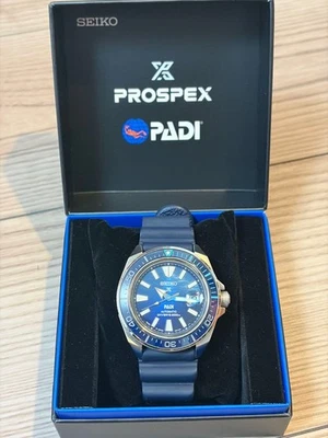 SEIKO PROSPEX PADI Diver Watch 200m Silicone Strap Blue No Customs Fees US - Image 1 of 4
