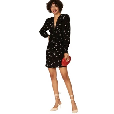 Vestido para mujer Thakoon talla 8 negro floral cottagecore boho fiesta boda carrera Foto 1 de 4