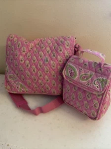 2 Vera Bradley Kuriertasche Bermuda rosa Beuteltasche/über Schulter & Mittagessen Kosmetik - Bild 1 von 24
