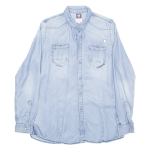 G-STAR RAW Womens Denim Shirt Blue Long Sleeve L - Picture 1 of 6