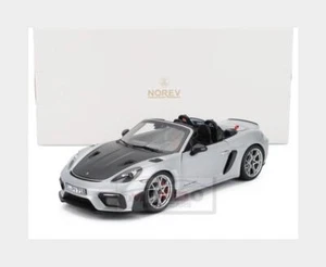 1:18 NOREV Porsche 718 (982) Spider Rs Weissach Package 2023 Silver Met NV187270 - Foto 1 di 3