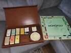 Monopoly Board Game 1974 Faux Leather Case Special Edition Vintage Rare