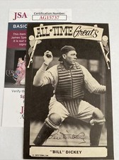 Bill Dickey 1973 TCMA All Time Greats Autographed Postcard - NY Yankees - JSA