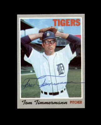 Tom Timmermann Hand Signed 1970 Topps Detroit Tigers Autograph - Image 1 of 2