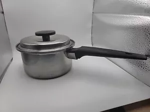 VINTAGE EKCO STAINLESS STEEL 1 QT QUART SAUCE PANW/LID - Picture 1 of 19