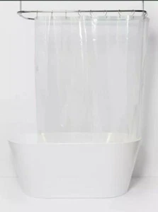 71"x71" PEVA Solid Heavyweight Shower Liner Clear Made by Design New in Package - Picture 1 of 3