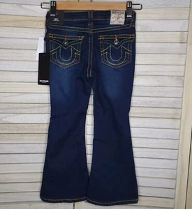 NWT Girls True Religion Hi Rise Flare Jeans Youth Kids Adjustable Waist 6 Auth - Picture 1 of 6