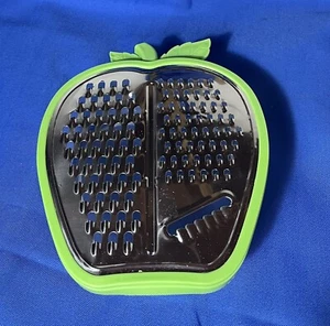Apple Shaped Handheld Fruit/ Vegetable/ Cheese Grater w Bowl to Catch Items - Picture 1 of 2