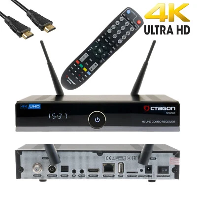 Octagon SF8008 4K UHD Sat Receiver Linux E2 H.265 DVB-SX Single Twin Combo DVB-C - Bild 1 von 4