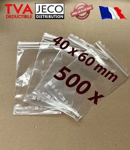 LOT 500 sachets zip 40x60 plastique pochette pression pochon 4x6 alimentaire f - Imagen 1 de 1