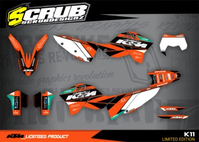 KTM Dekor EXC 125 200 250 300 400 450 530R 2008 2009 2010 2011 Aufkleber SCRUB - Bild 1 von 4
