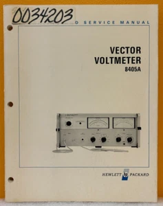 HP / Agilent 08405-90024 1971 Vector Voltmeter 8405A Operating & Service Manual. - Picture 1 of 2