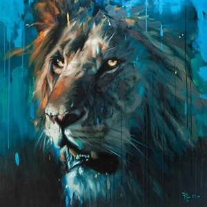 Frank Pretorius - León - Arte de pared estampado en lona - 3 tallas disponibles - Imagen 1 de 4