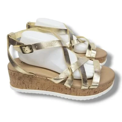 Torrid Gladiator Sandals Womens 10.5W Wide Metallic Gold NWT Summer Sandal - Image 1 of 4