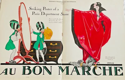 Rene’ Vincent Designed Paris Depaartment Store Advertising 1940’s Exquisite! - Photo 1/2