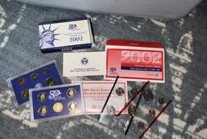 Lot If Coins- 2002 United States Mint proof & 2002 Denver Uncirculated Coin Set - Picture 1 of 6