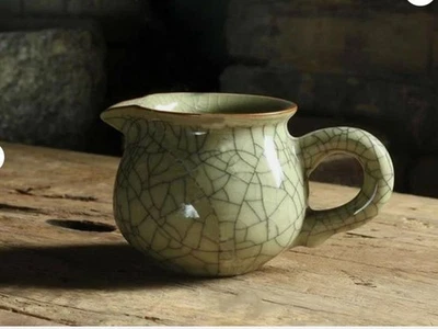 Taza de té de cerámica KaiPian GongDao Zhejiang Longquan Celadon 1 pieza 公道杯 150cc Foto 1 de 4