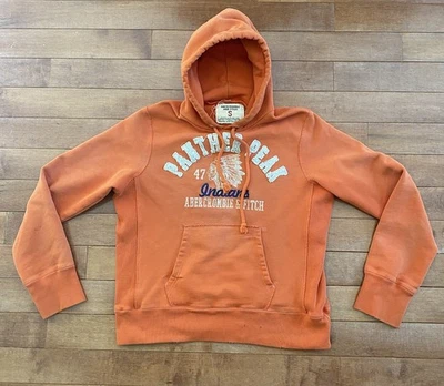 Abercrombie & Fitch Hoodie Mens Gray Sweatshirt Muscle Fit Pullover Medium - Image 1 of 4