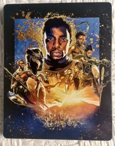 MARVEL BLACK PANTHER 4K UHD+ Blu-Ray Steelbook. NO MOVIES. Free Shipping - Picture 1 of 3