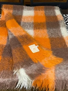 Manta de colección Hudson's Bay HBC 100 % mohair hecha en Escocia 64" x 49" - Imagen 1 de 7