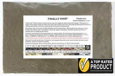 Finally Hair Building Fibers 57g, Refill Automatically Declump HIGHEST QUALITY - Image 1 of 4