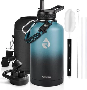 Isolierte Wasserflasche 64 Unzen, Dreifachwand Vakuum Edelstahl (Kalt für 48 Std. - Bild 1 von 3