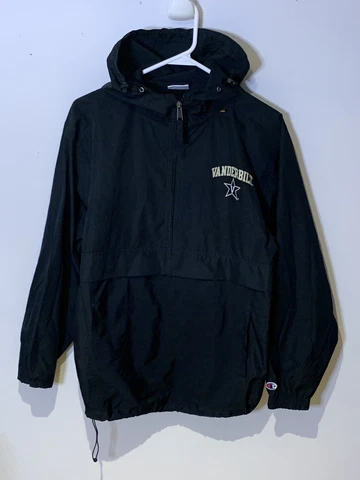 Vanderbilt University Commodores Windbreak Pullover Jacket Champion Sz S Cover