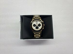 DKNY CHRONOGRAPH SILVER DIAL GOLD-TONE STAINLESS STEEL MEN'S WATCH NY8656 NEW