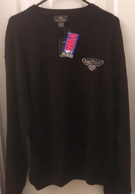 Atlanta Hawks Sweater NWT Black Crew Neck NBA Large L Officially Licensed NEW  - Image 1 of 4