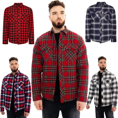 Camisa acolchada acolchada para hombre River Road forrada leñador lana franela trabajo Foto 1 de 4