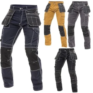 Herren Cargo Arbeitshose Cordura Verstärkung Utility Hose mit Werkzeugtaschen - Bild 1 von 30
