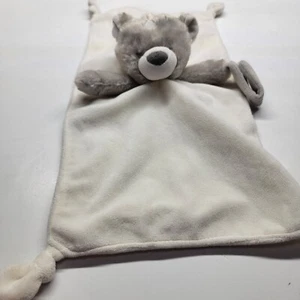 Carter Lovey Security Blanket Gray Bear Knotted Corners Bear Rattle - Picture 1 of 6