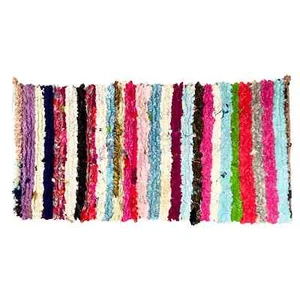 Boho Chic Moroccan Multi-color Stripe Design Small Rug or Carpet - Picture 1 of 6
