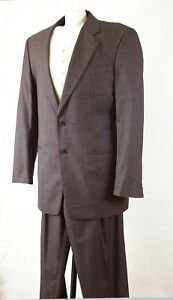 P1302nRS Neiman Marcus Armani Collezioni Dark Grey Wool Set Suit, (42 L) W36 L34