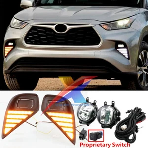 For Toyota Highlander 2020-2021 Daytime Running Light+LED Fog Light+Switch Kits - Picture 1 of 10