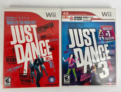 Just Dance & Just Dance 3 ( 2 x Nintendo Wii ) Complete with Manual s , Clean - Image 1 of 4