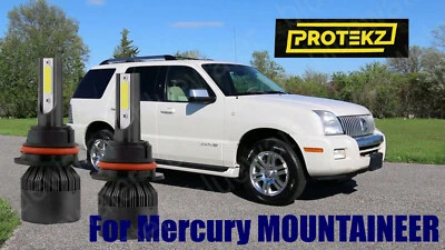 LED MOUNTAINEER 2007-2010 Headlight Kit H13 6000K White CREE Bulbs High/Low Beam - Image 1 of 4