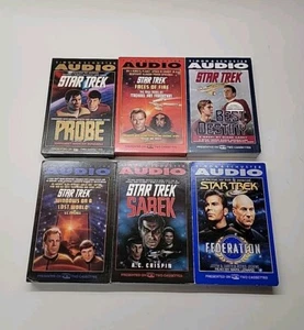 Star Trek Cassette Audio Book Lot Of 6 1992-1994 Vintage OOP Simon & Schuster - Picture 1 of 14