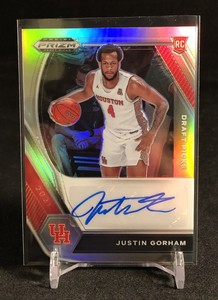 Justin Gorham 2021-22 Prizm Draft Silver Rookie Auto Card Houston