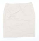 H&M Womens Beige Cotton Straight & Pencil Skirt Size 42
