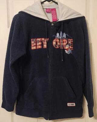 Mujer Chaqueta con Capucha Mediana 8/10 Eeyore Maravilloso Mundo de Disney Azul Marino Polar Cremallera Foto 1 de 4
