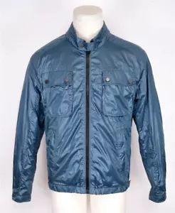 New Hugo Boss Men's Carnos Teal Blue Reflective Rain Windbreaker Jacket 44 54 - Picture 1 of 11