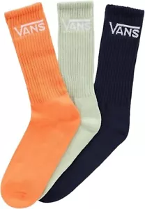 Pack de 3 calcetines clásicos Vans para hombre (9,5-13), melón-celadón-azul marino nuevos con etiquetas - Imagen 1 de 2